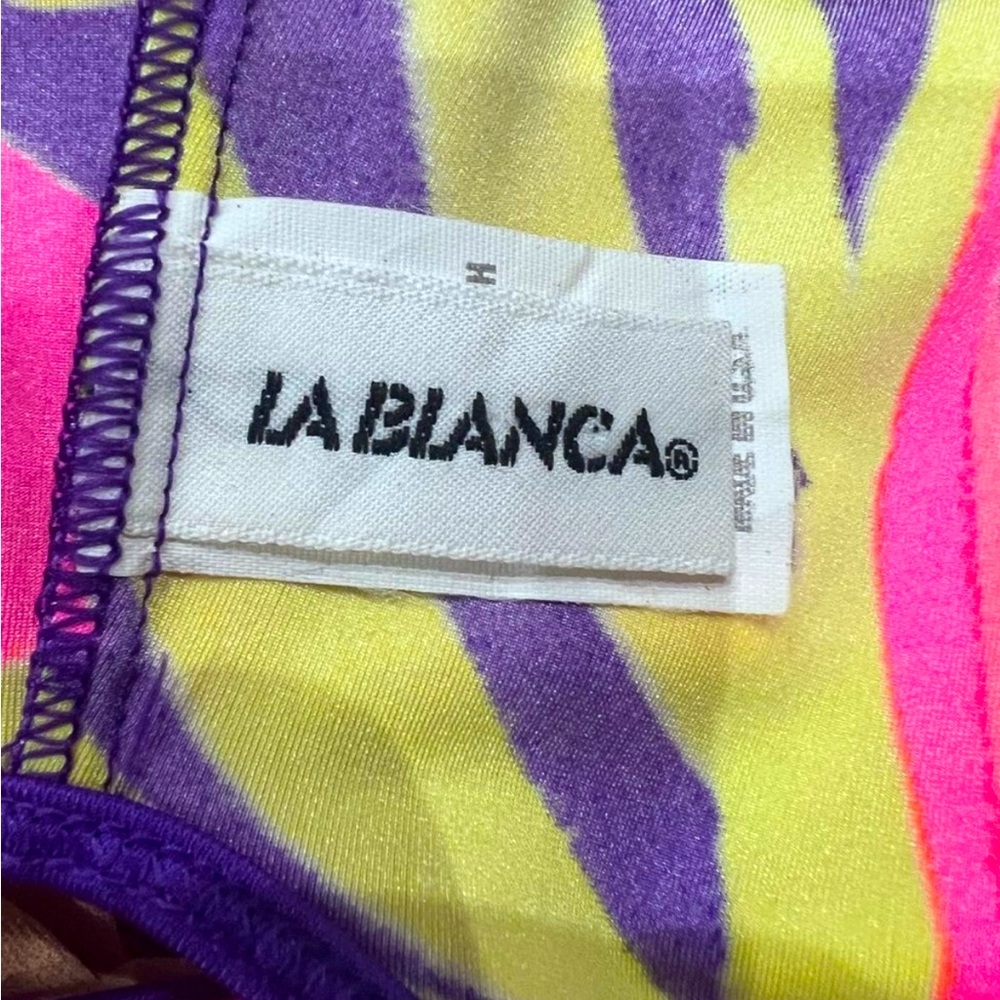 Vintage La Blanca 90s Miami Vice Barbie Neon One Piece Swimsuit - Picture 5 of 16